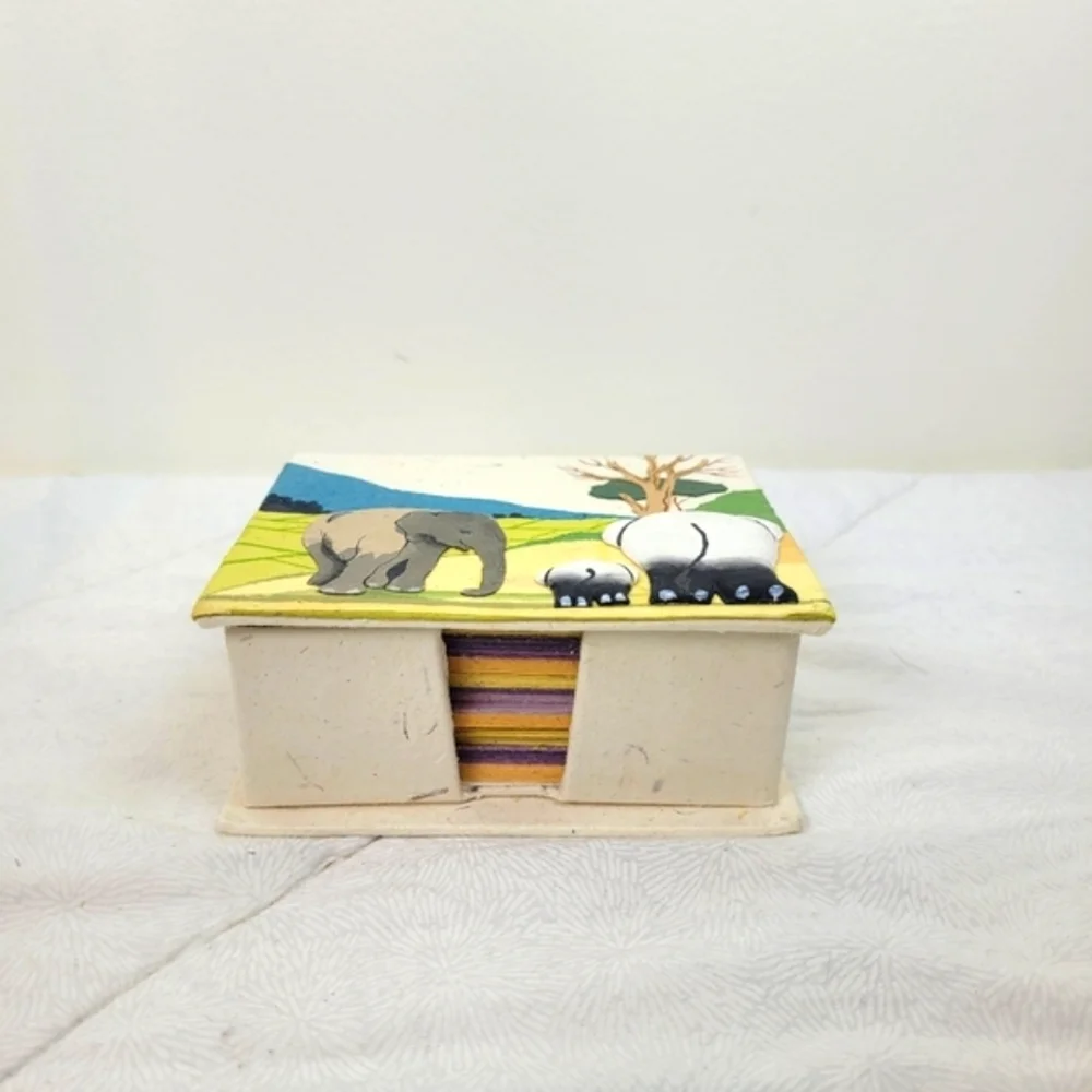 Mr. Ellie Pooh's Elephant Dung Paper In Decorative Box Approximately 4 x 4.5